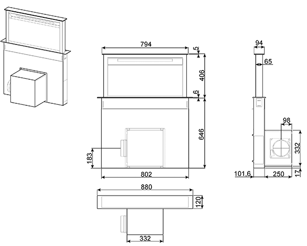 Схема встраивания Smeg KDD90VXE-2