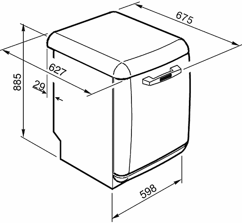 Схема встраивания Smeg LVFABCR