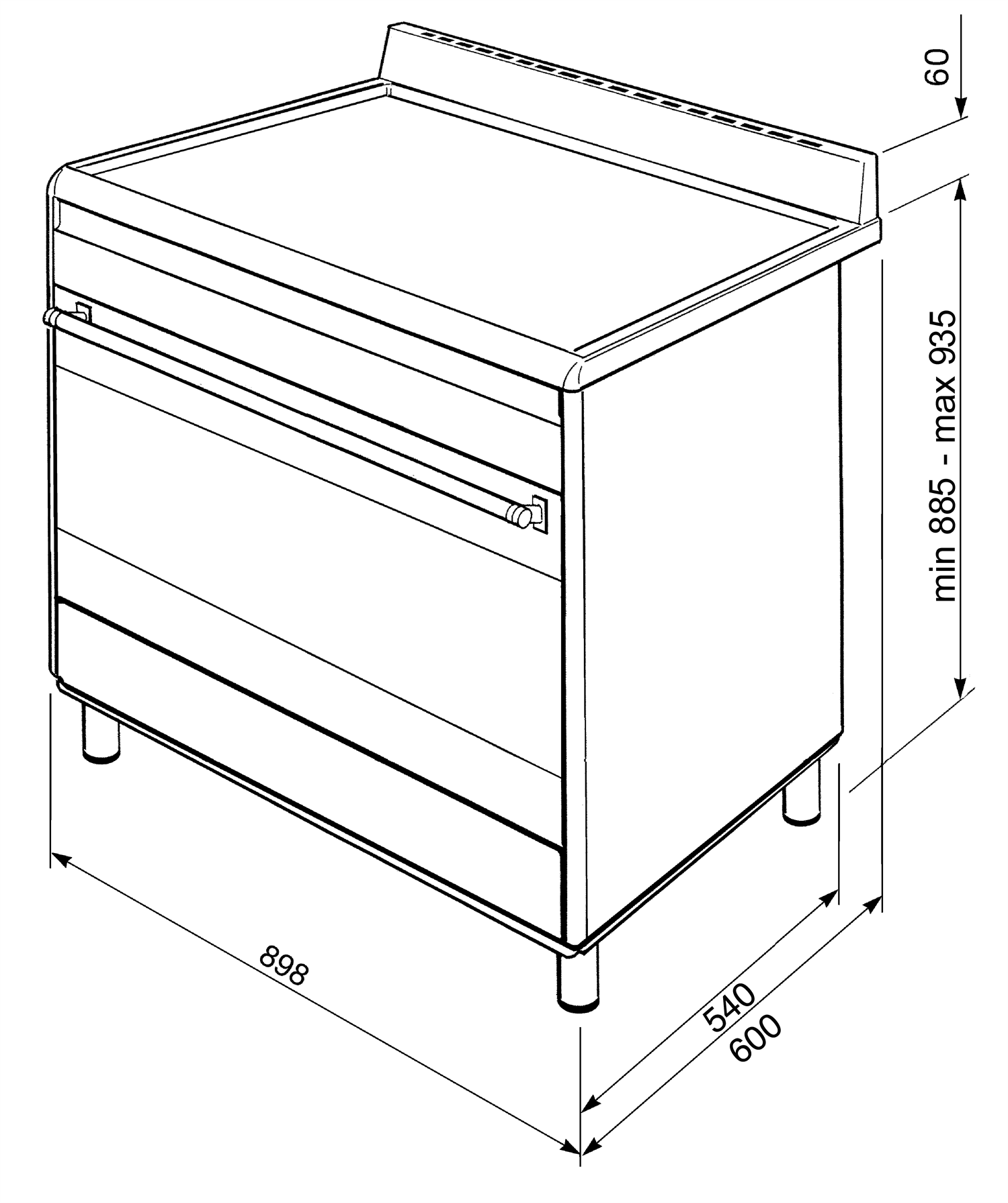 Схема встраивания Smeg BG91X2