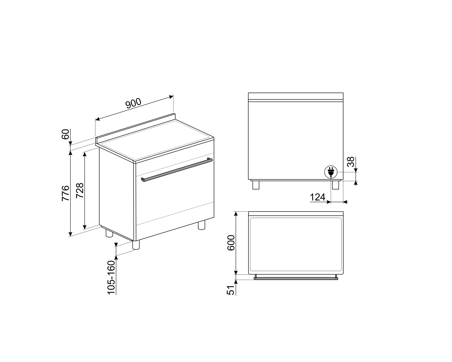 Схема встраивания Smeg SUK91CMX9